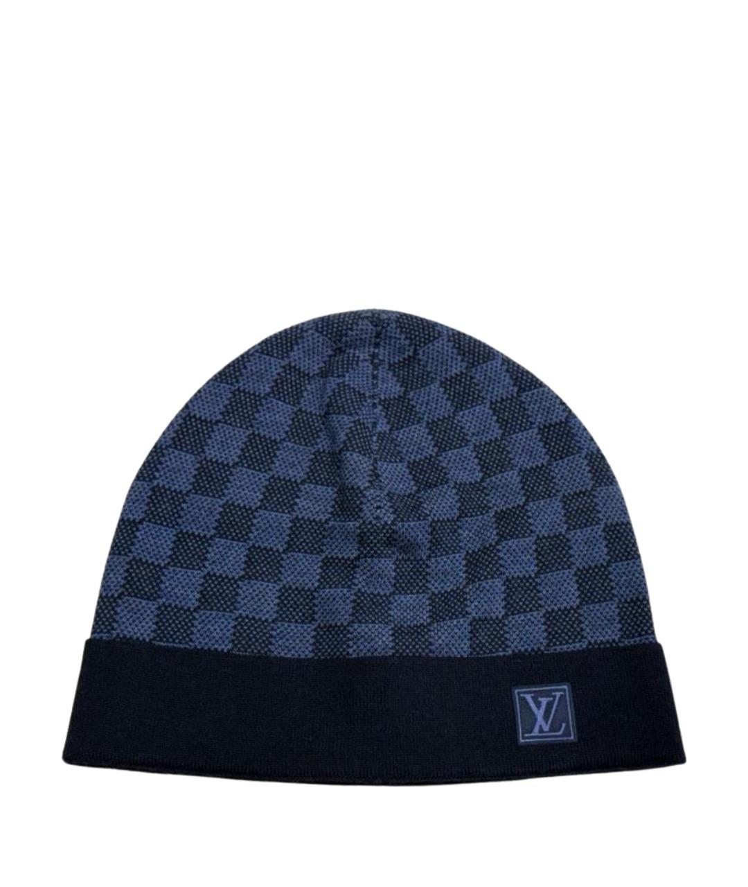 LOUIS VUITTON Синяя шерстяная шапка, фото 1