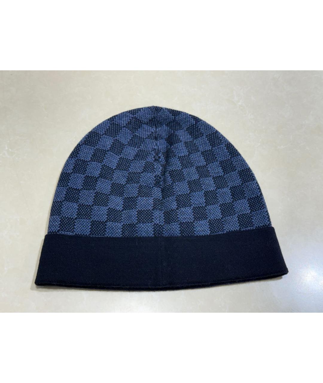 LOUIS VUITTON Синяя шерстяная шапка, фото 4