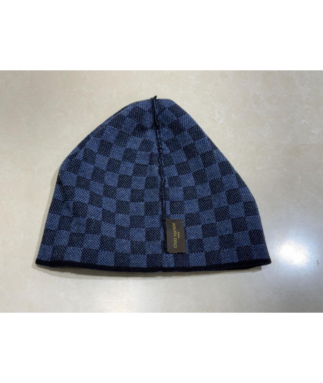 LOUIS VUITTON Синяя шерстяная шапка, фото 5