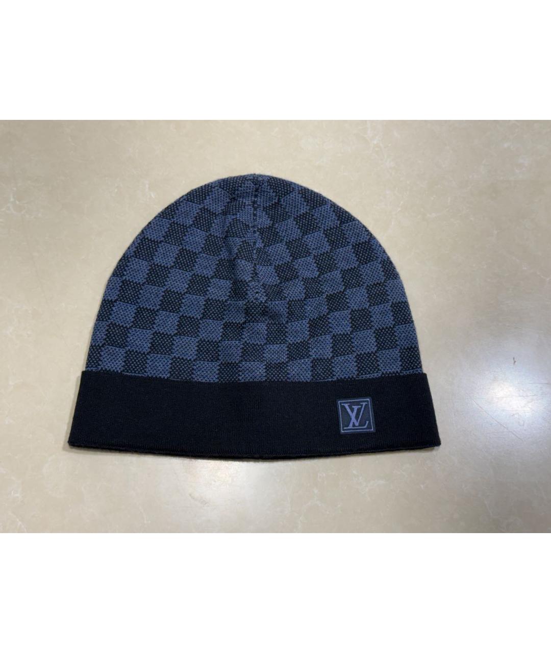 LOUIS VUITTON Синяя шерстяная шапка, фото 7