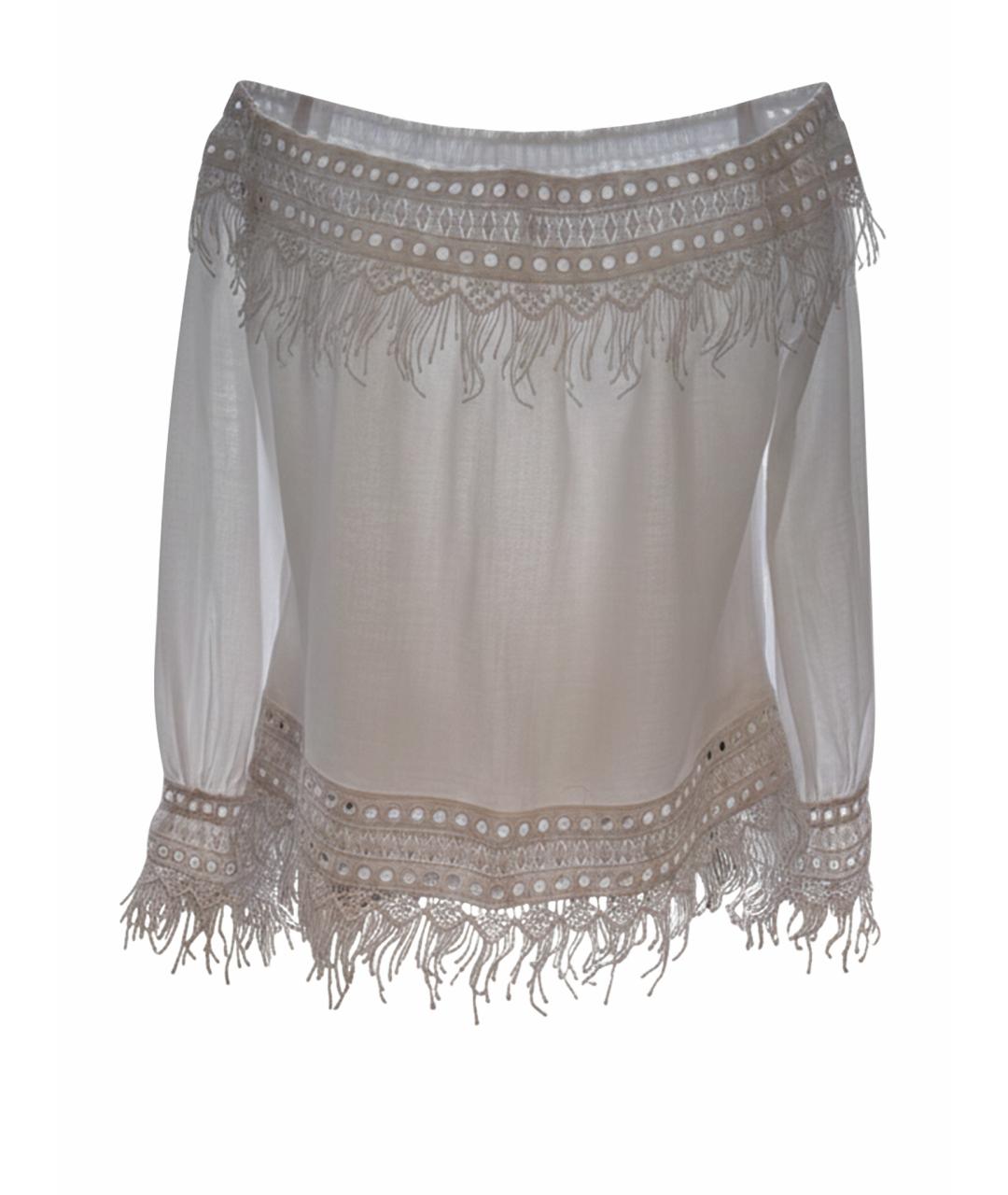 CHARO RUIZ Белая хлопковая блузы, фото 1