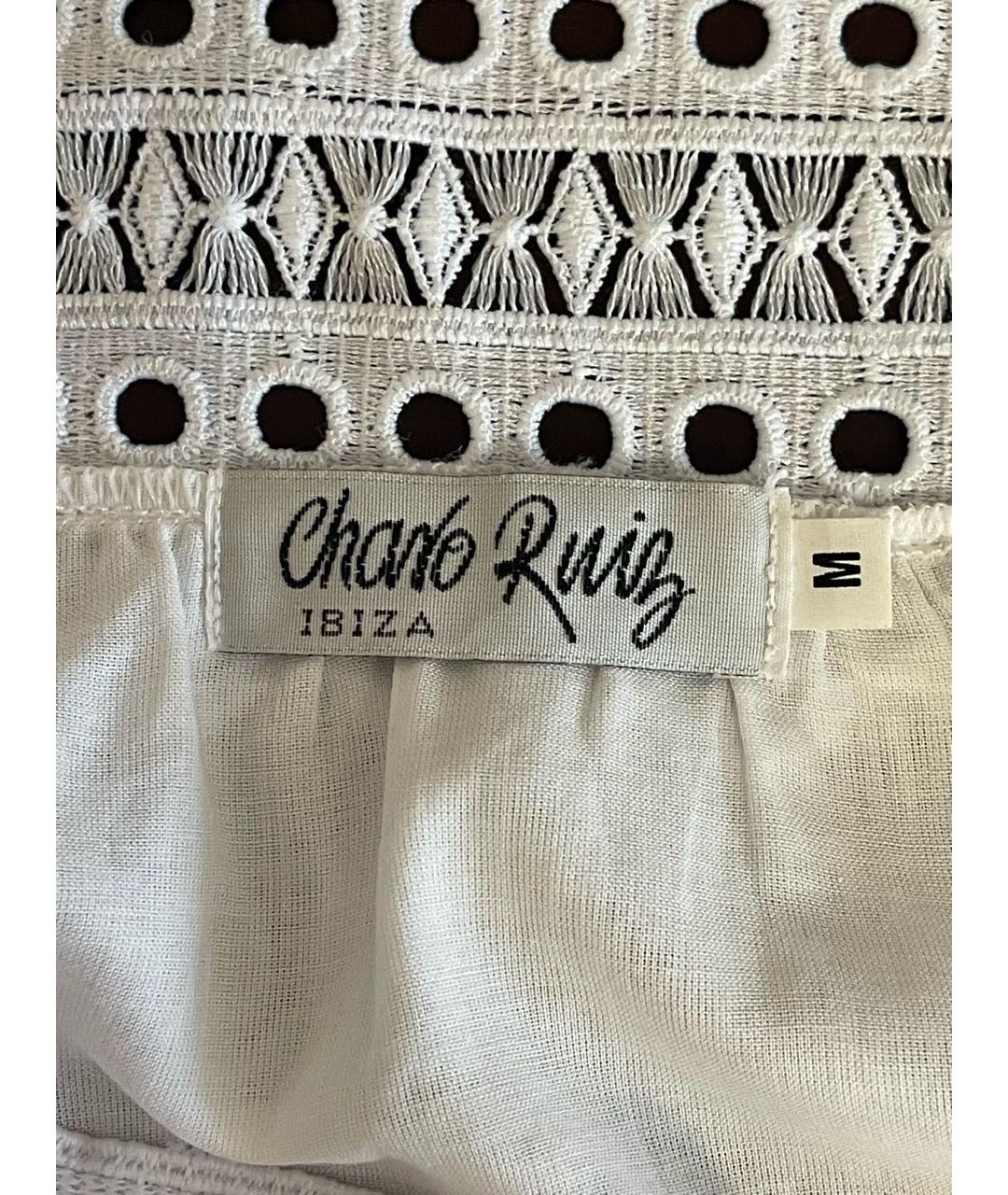 CHARO RUIZ Белая хлопковая блузы, фото 9