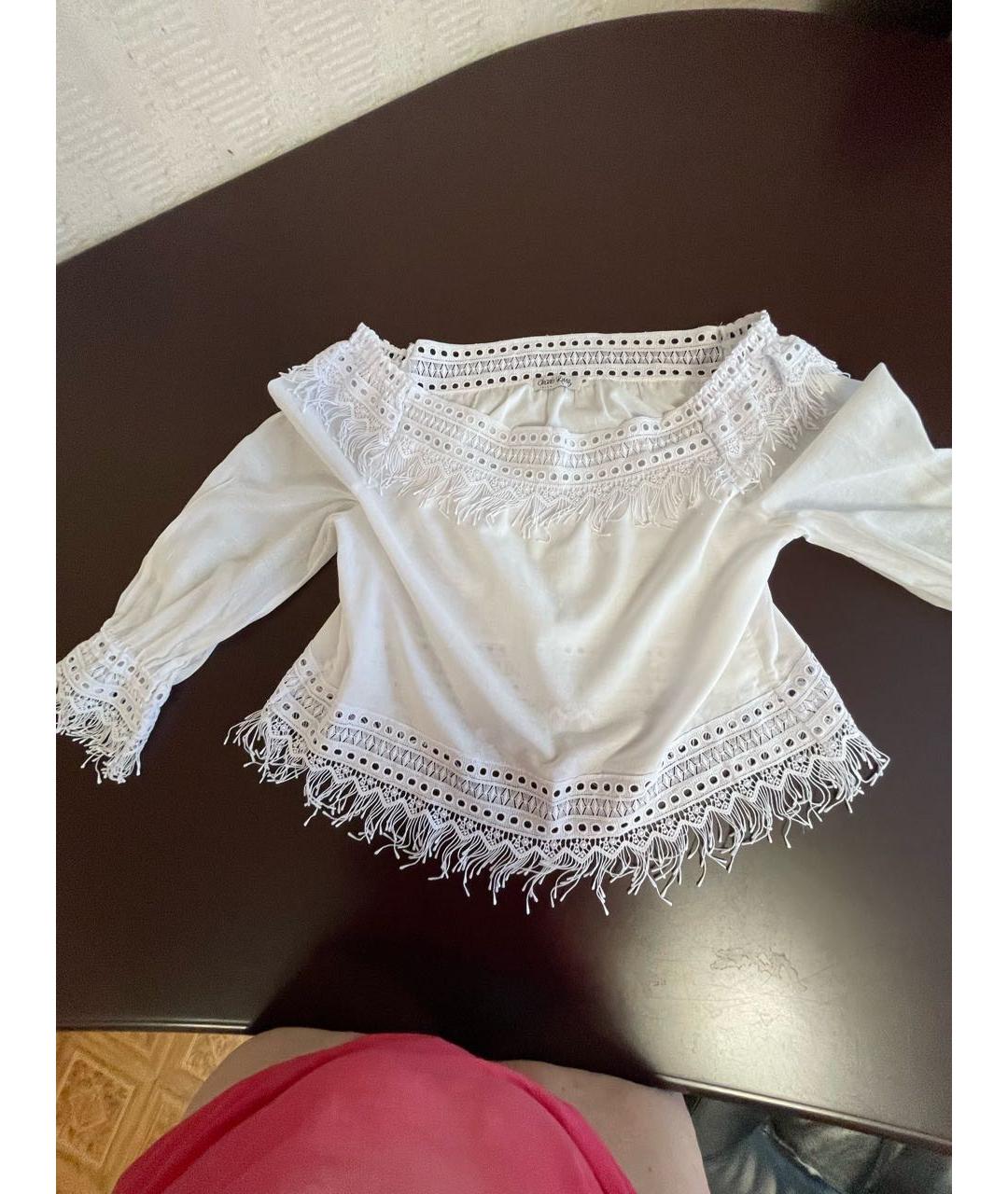 CHARO RUIZ Белая хлопковая блузы, фото 6