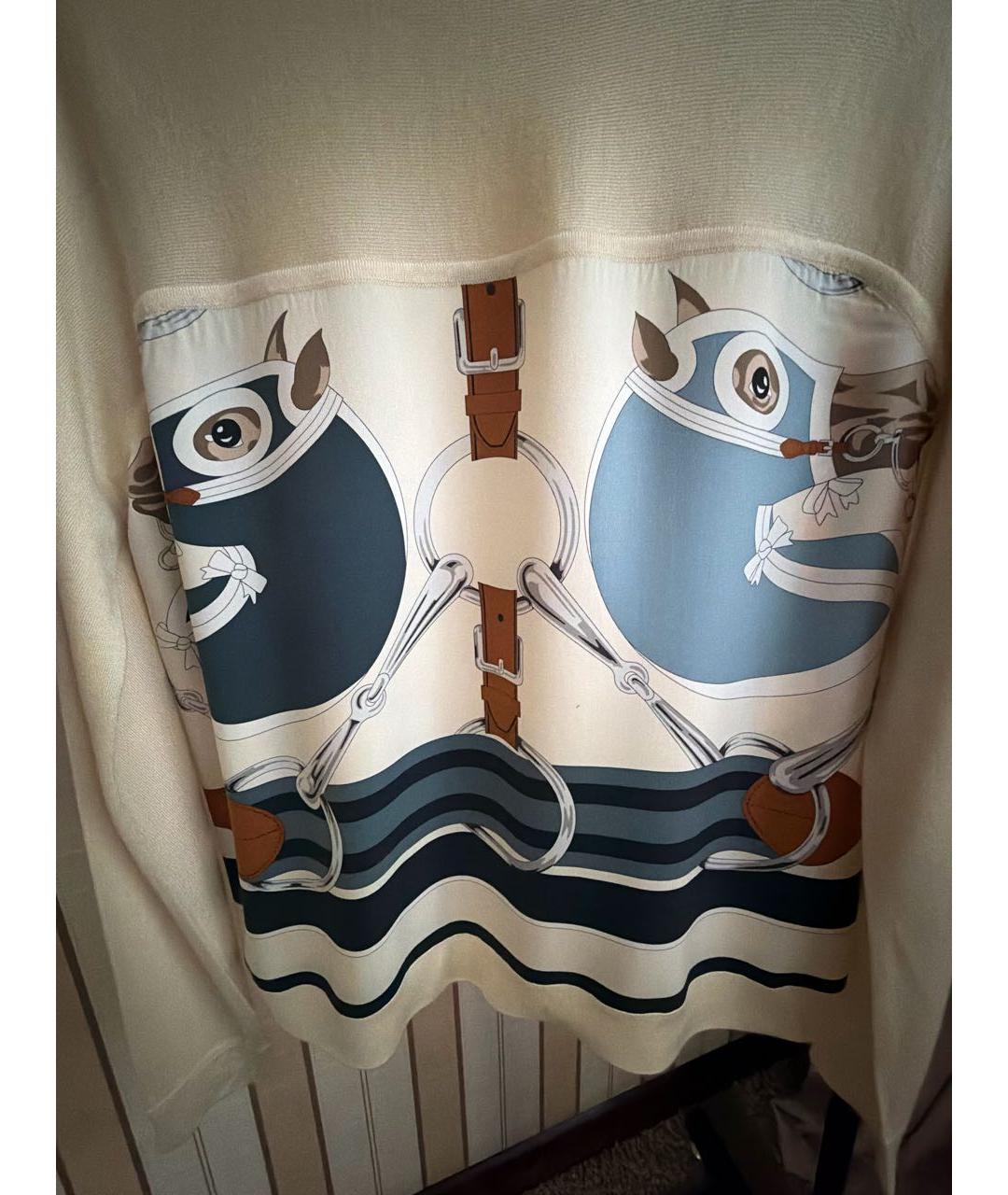 HERMES Бежевый кашемировый джемпер / свитер, фото 4