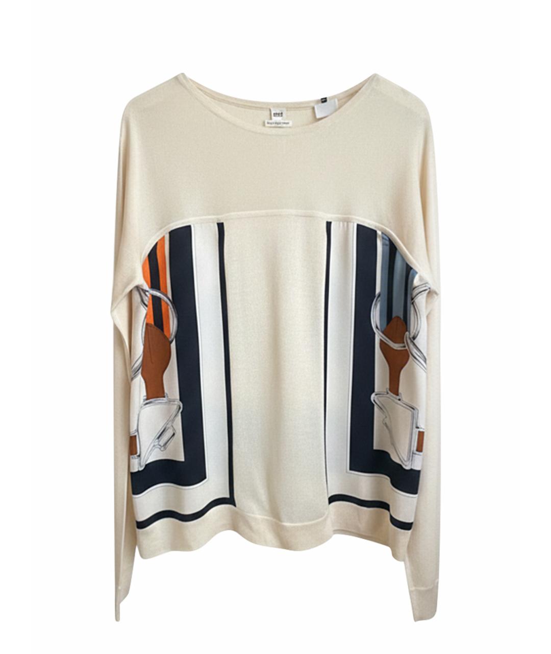 HERMES Бежевый кашемировый джемпер / свитер, фото 1