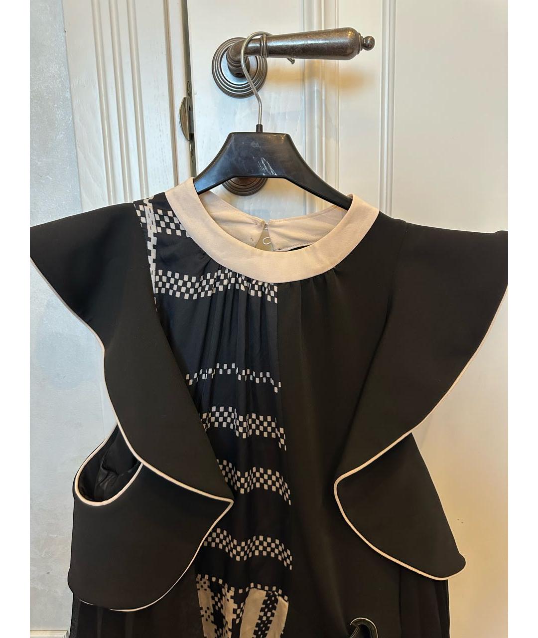 SELF-PORTRAIT Черное полиэстеровое повседневное платье, фото 3