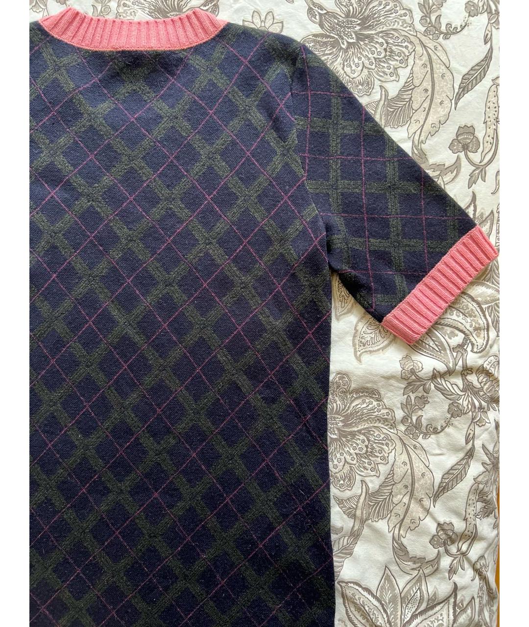 CHANEL Мульти кашемировое повседневное платье, фото 5