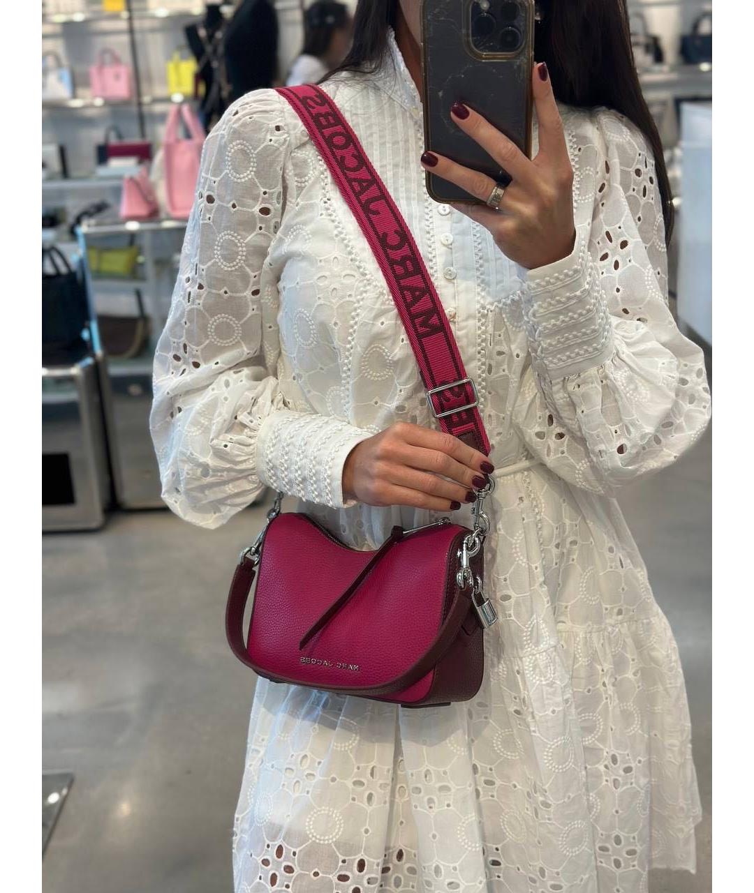 MARC JACOBS Фуксия кожаная сумка через плечо, фото 3