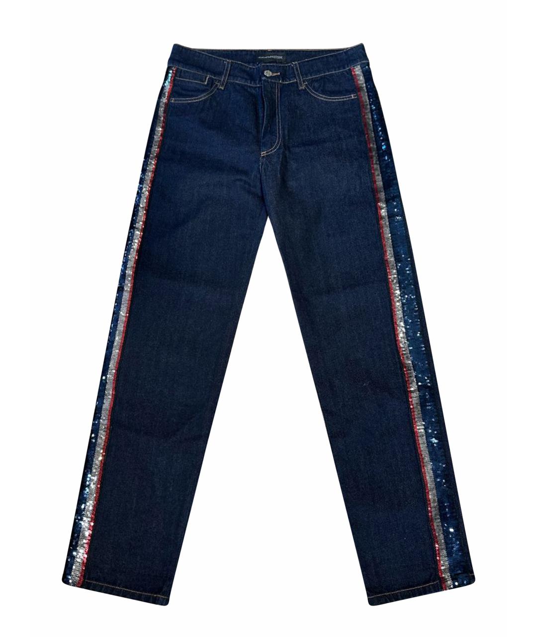 SPORT MAX CODE Темно-синие хлопковые прямые джинсы, фото 1