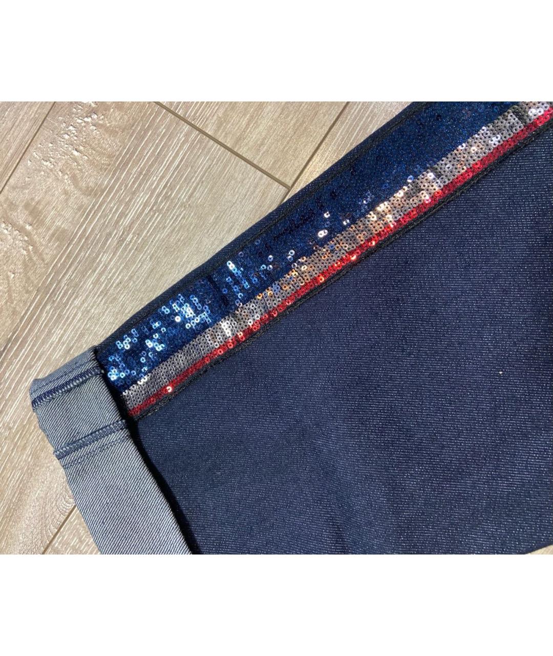 SPORT MAX CODE Темно-синие хлопковые прямые джинсы, фото 4