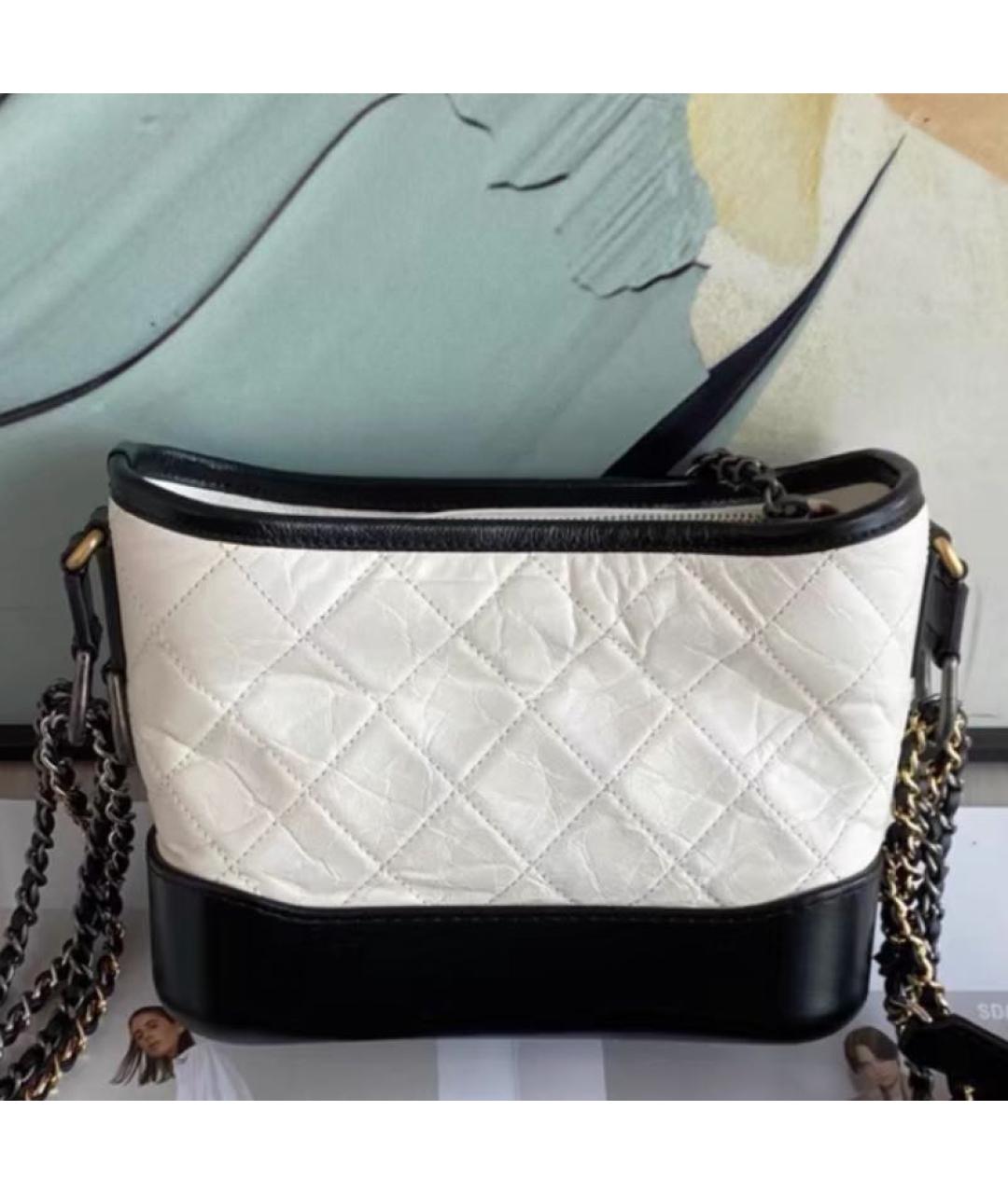 CHANEL Белая кожаная сумка через плечо, фото 2