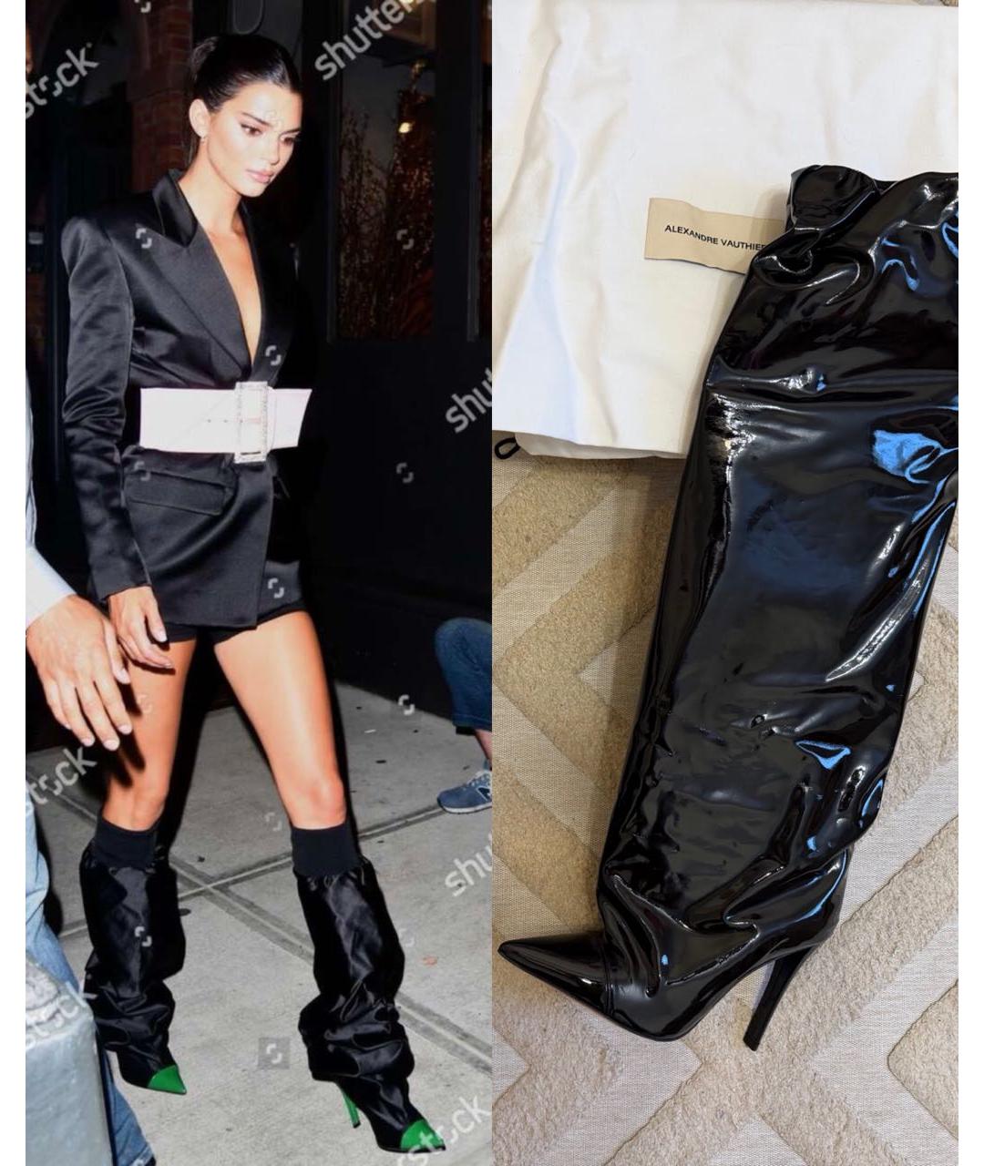 ALEXANDRE VAUTHIER Черные сапоги из лакированной кожи, фото 2