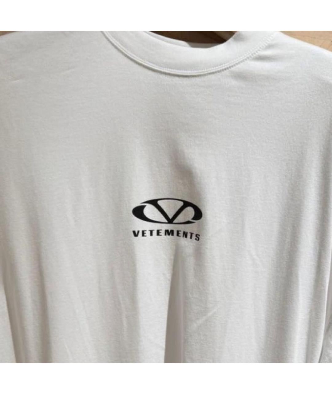 VETEMENTS Белая хлопковая футболка, фото 3