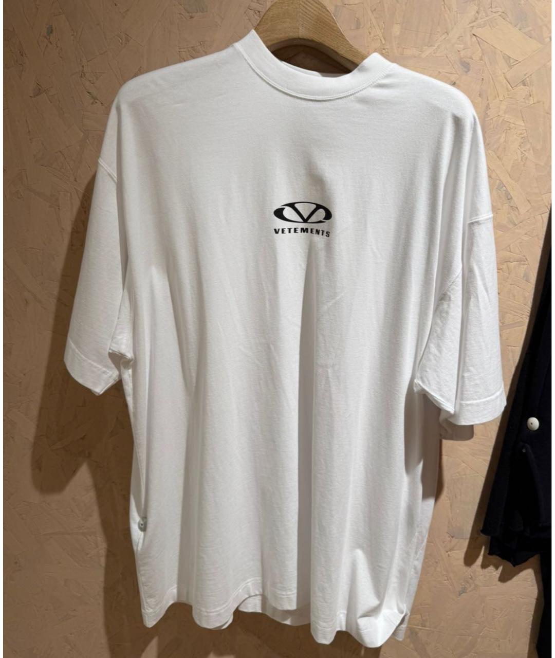VETEMENTS Белая хлопковая футболка, фото 2