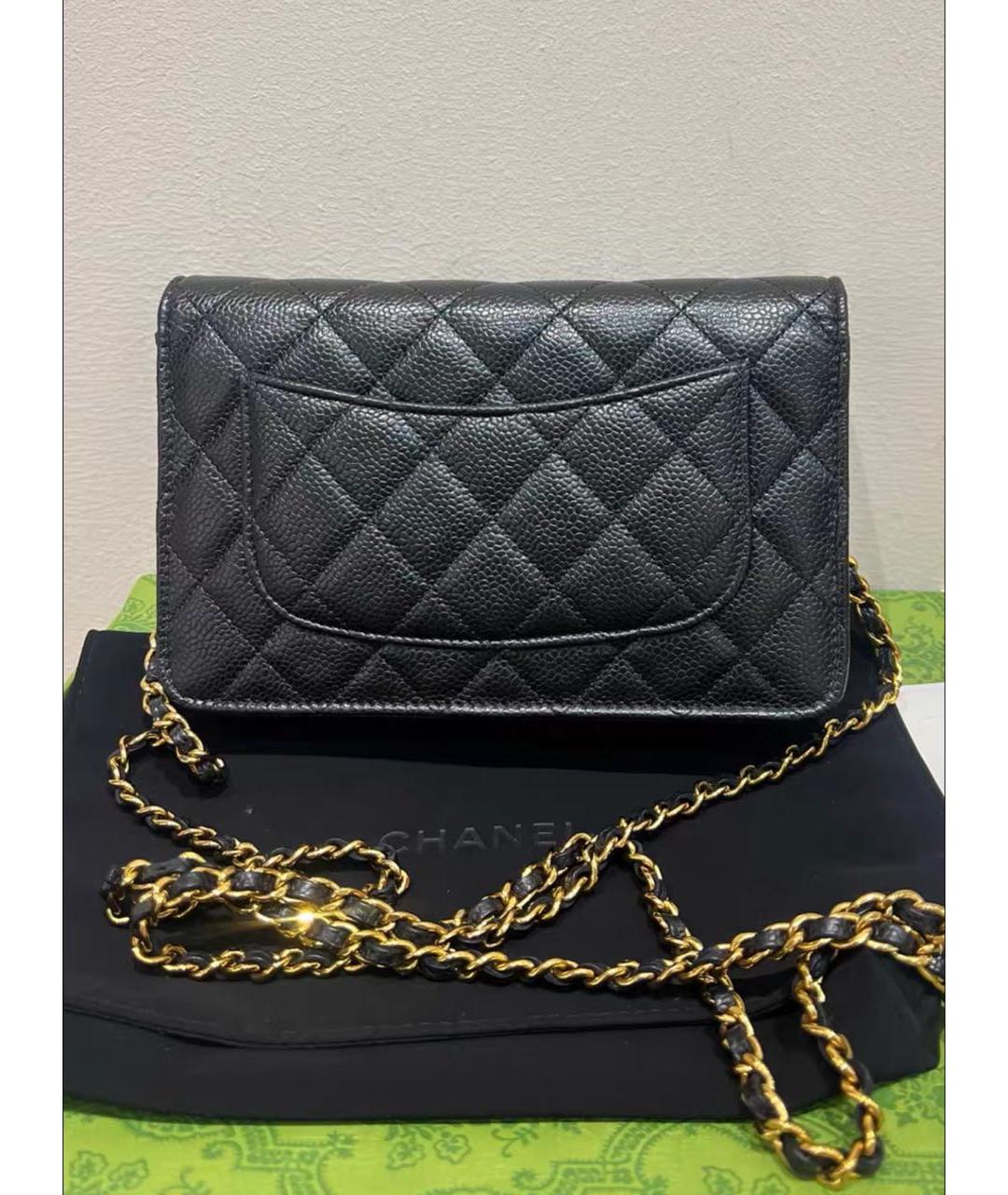 CHANEL Черная кожаная сумка через плечо, фото 3