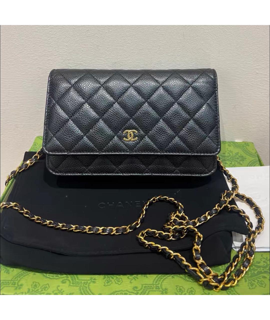 CHANEL Черная кожаная сумка через плечо, фото 4