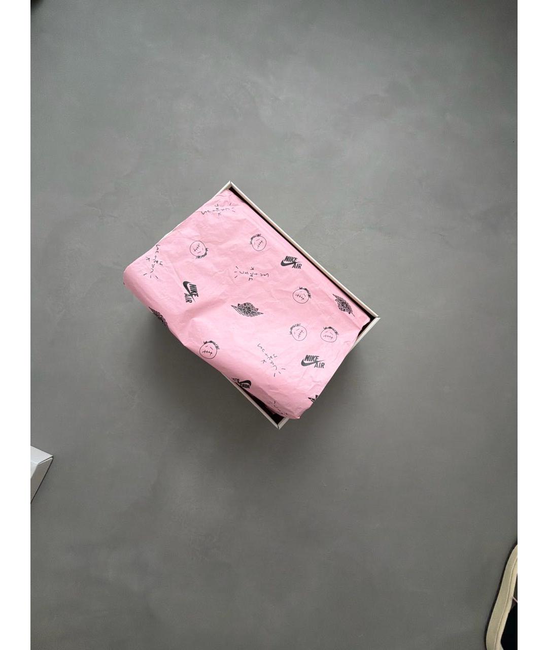 JORDAN Хаки кожаные низкие кроссовки / кеды, фото 6