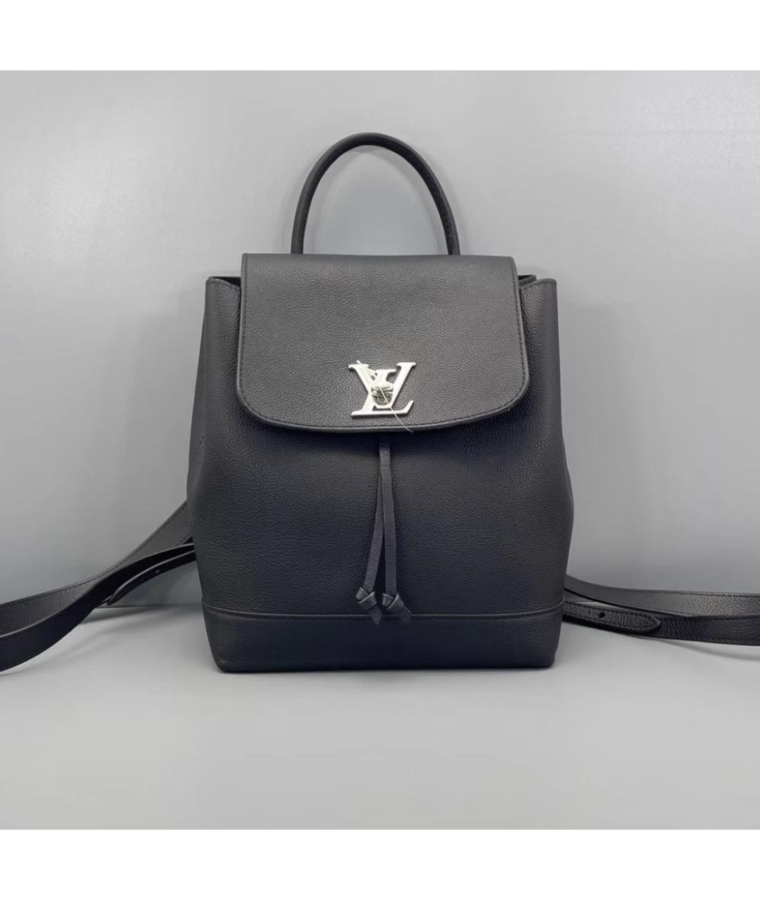 LOUIS VUITTON Черный кожаный рюкзак, фото 2