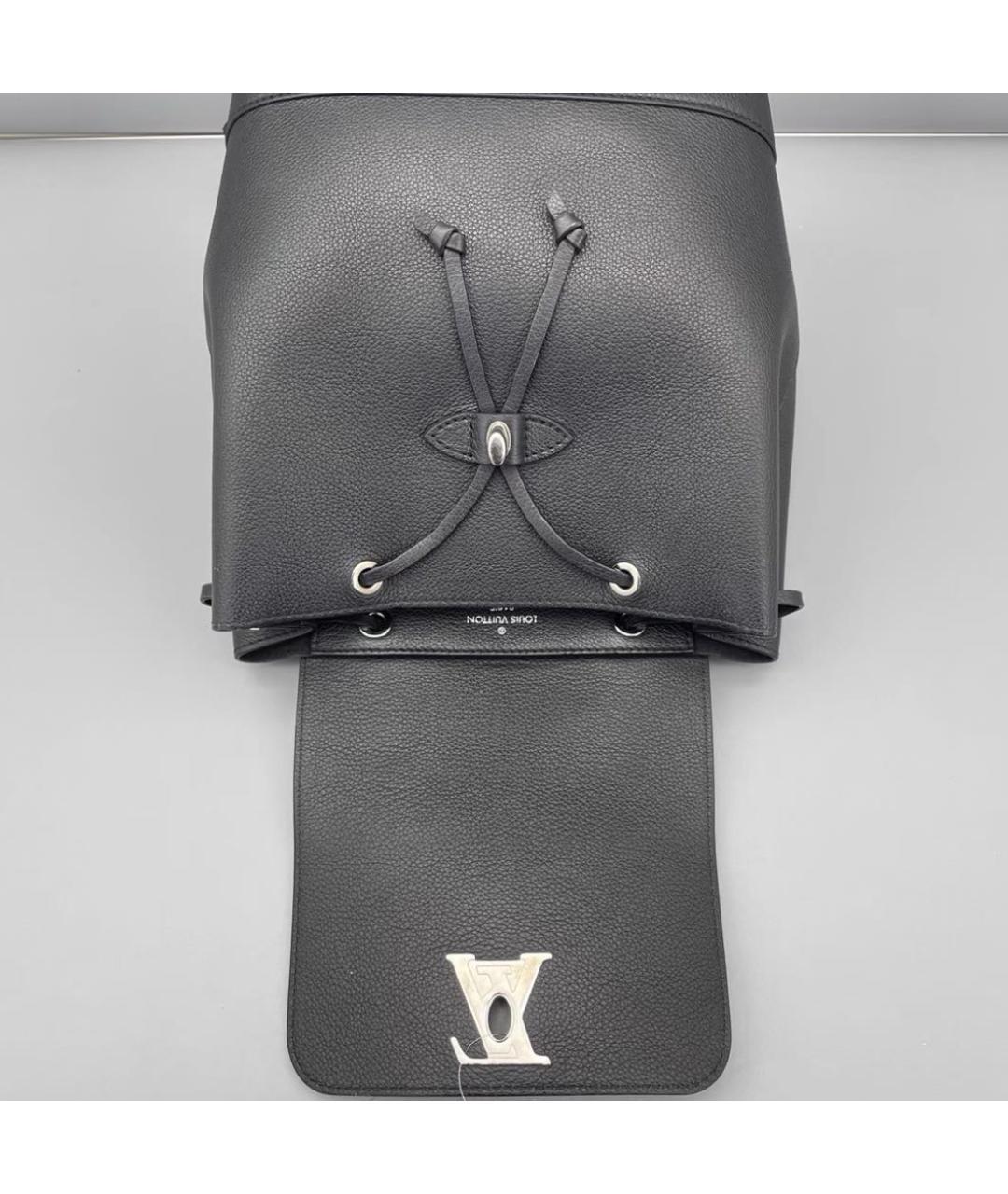 LOUIS VUITTON Черный кожаный рюкзак, фото 6