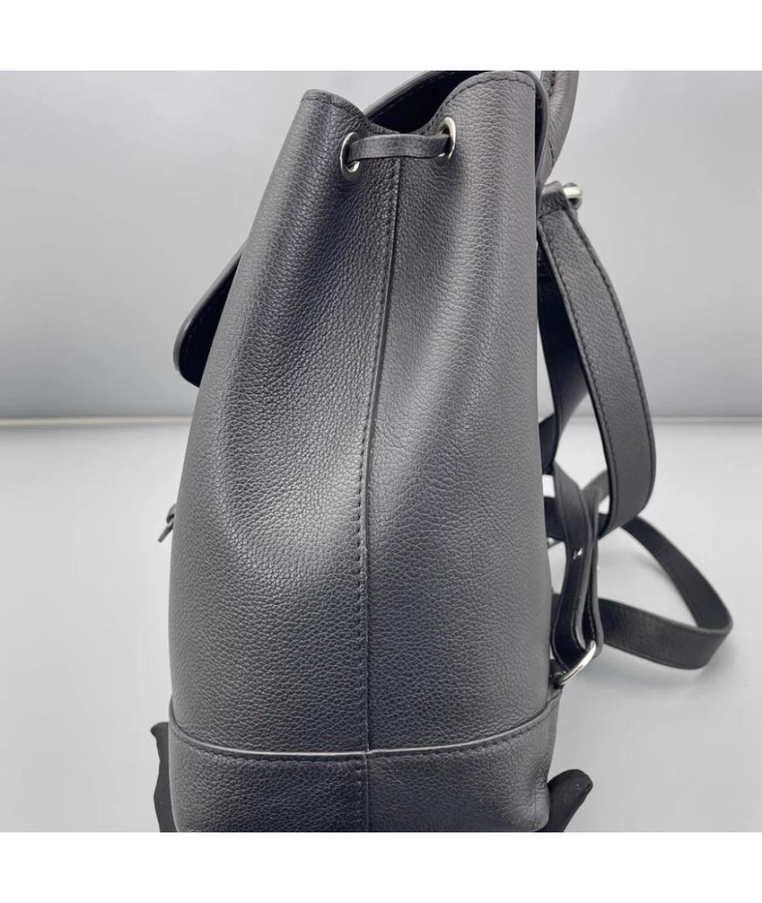 LOUIS VUITTON Черный кожаный рюкзак, фото 4