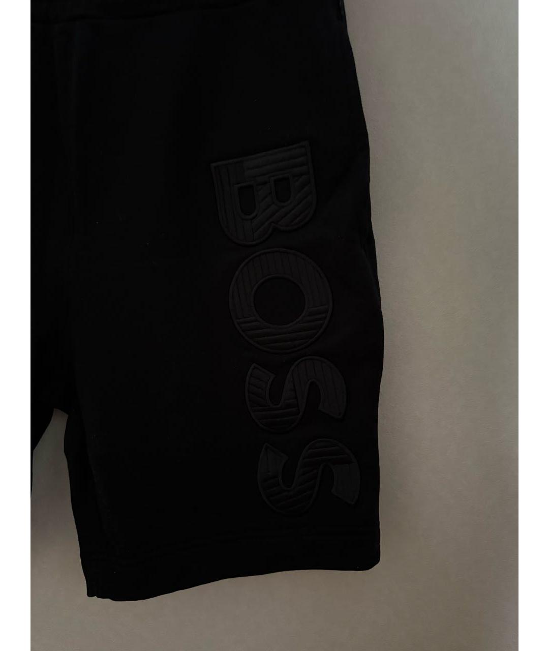 HUGO BOSS Черные хлопковые шорты, фото 4