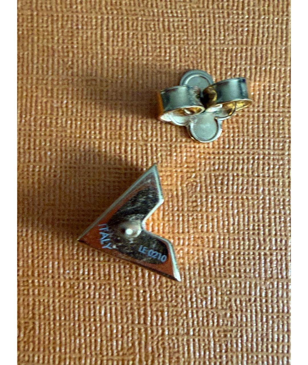 LOUIS VUITTON Золотые металлические серьги, фото 2