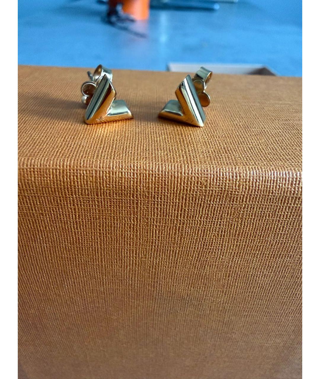 LOUIS VUITTON Золотые металлические серьги, фото 4