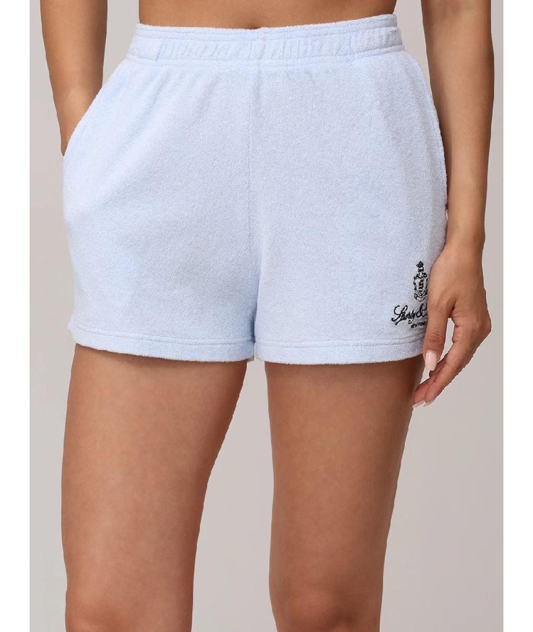 SPORTY AND RICH Голубые хлопковые шорты, фото 5