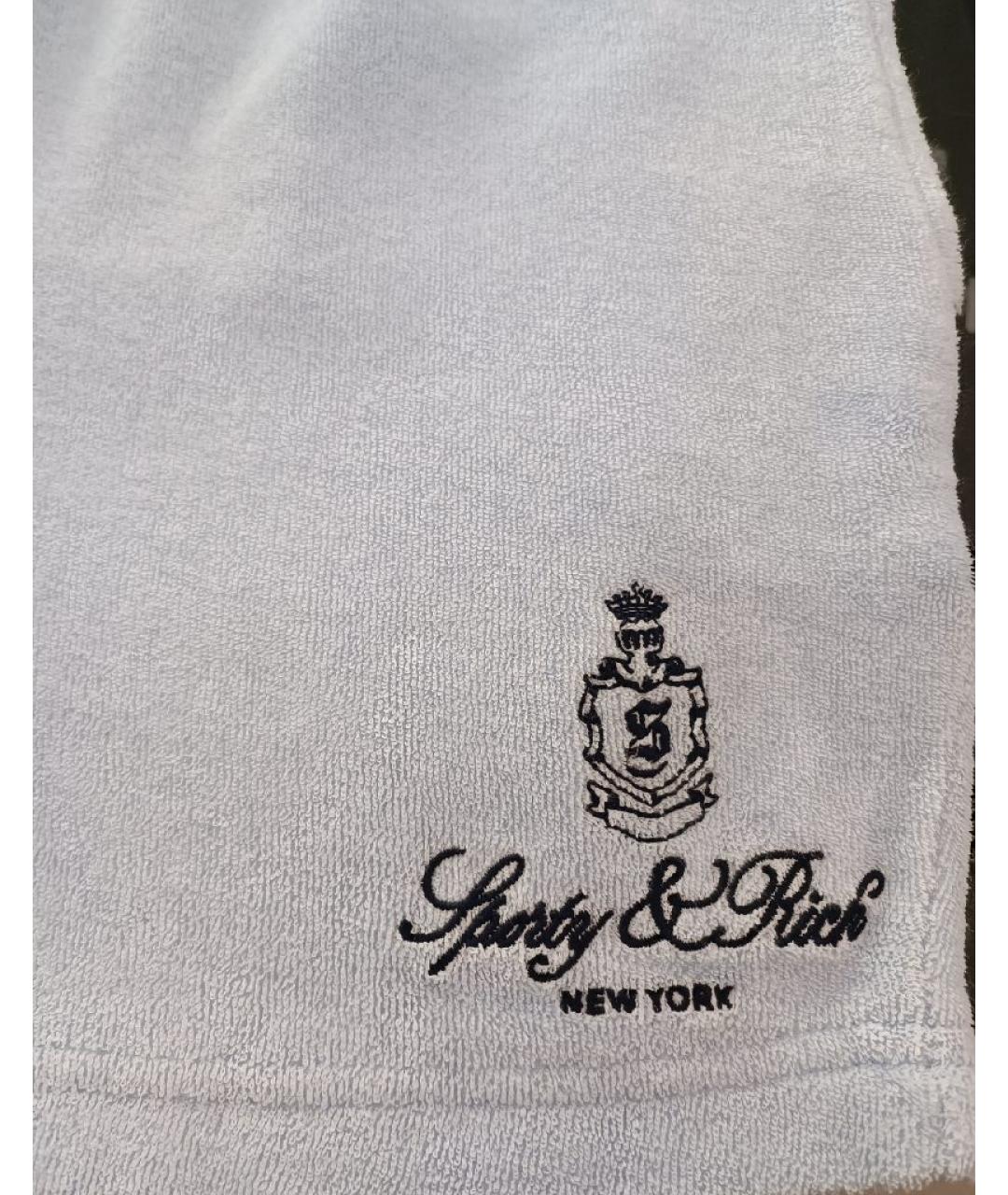 SPORTY AND RICH Голубые хлопковые шорты, фото 4