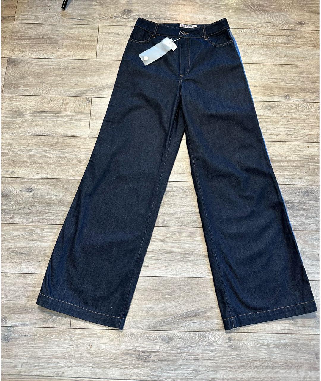 SPORTMAX Темно-синие хлопковые джинсы клеш, фото 9