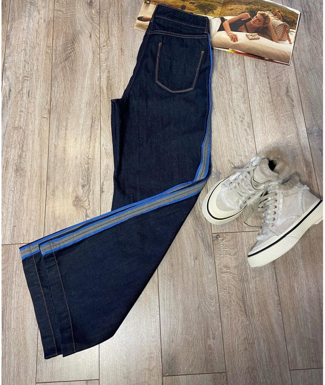 SPORTMAX Темно-синие хлопковые джинсы клеш, фото 6