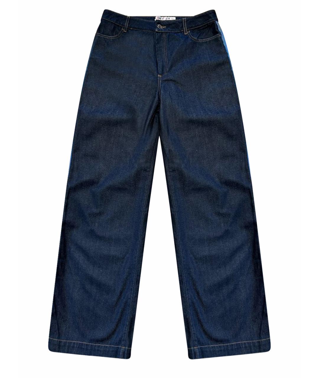 SPORTMAX Темно-синие хлопковые джинсы клеш, фото 1