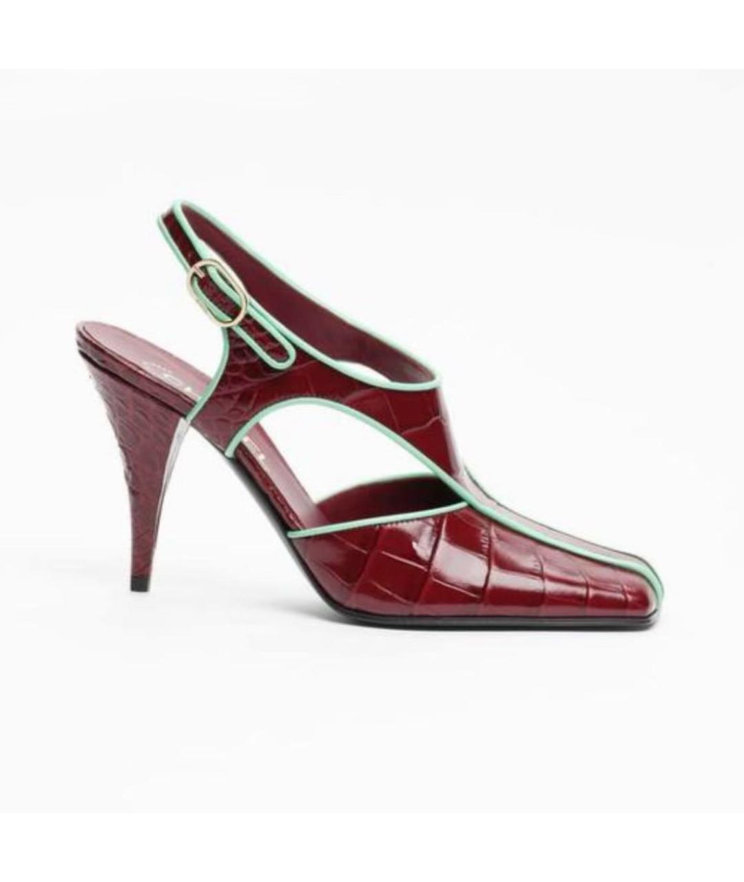 CHANEL Бордовые кожаные туфли, фото 3