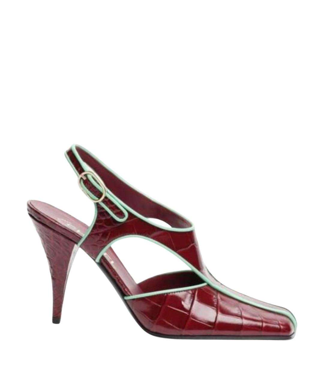 CHANEL Бордовые кожаные туфли, фото 1