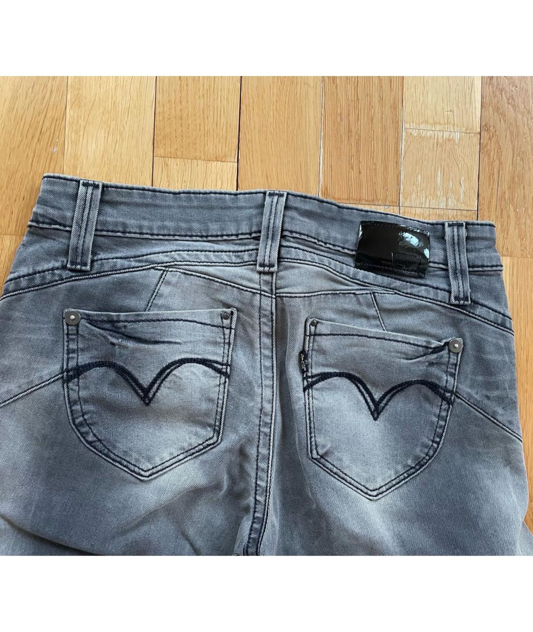 LEVI'S Серые хлопко-полиэстеровые джинсы слим, фото 5