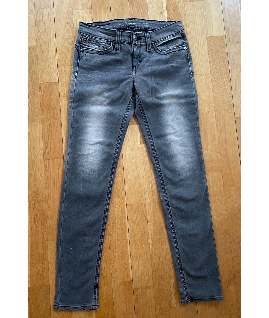 LEVI'S Серые хлопко-полиэстеровые джинсы слим, фото 6