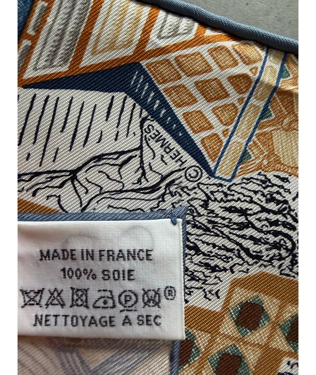 HERMES Мульти шелковый платок, фото 3