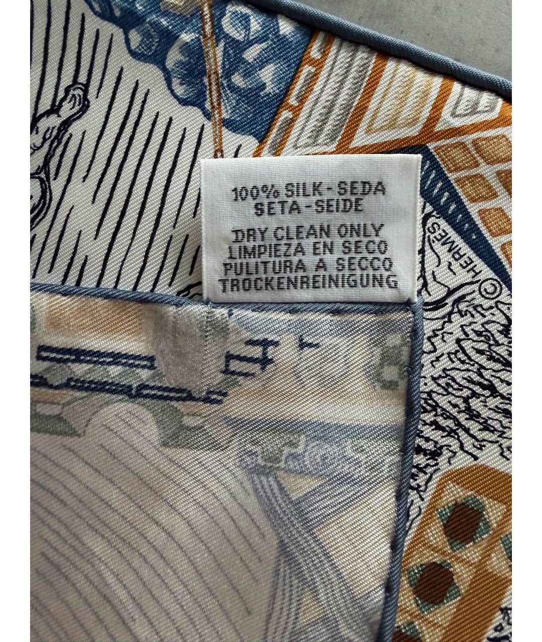 HERMES Мульти шелковый платок, фото 4