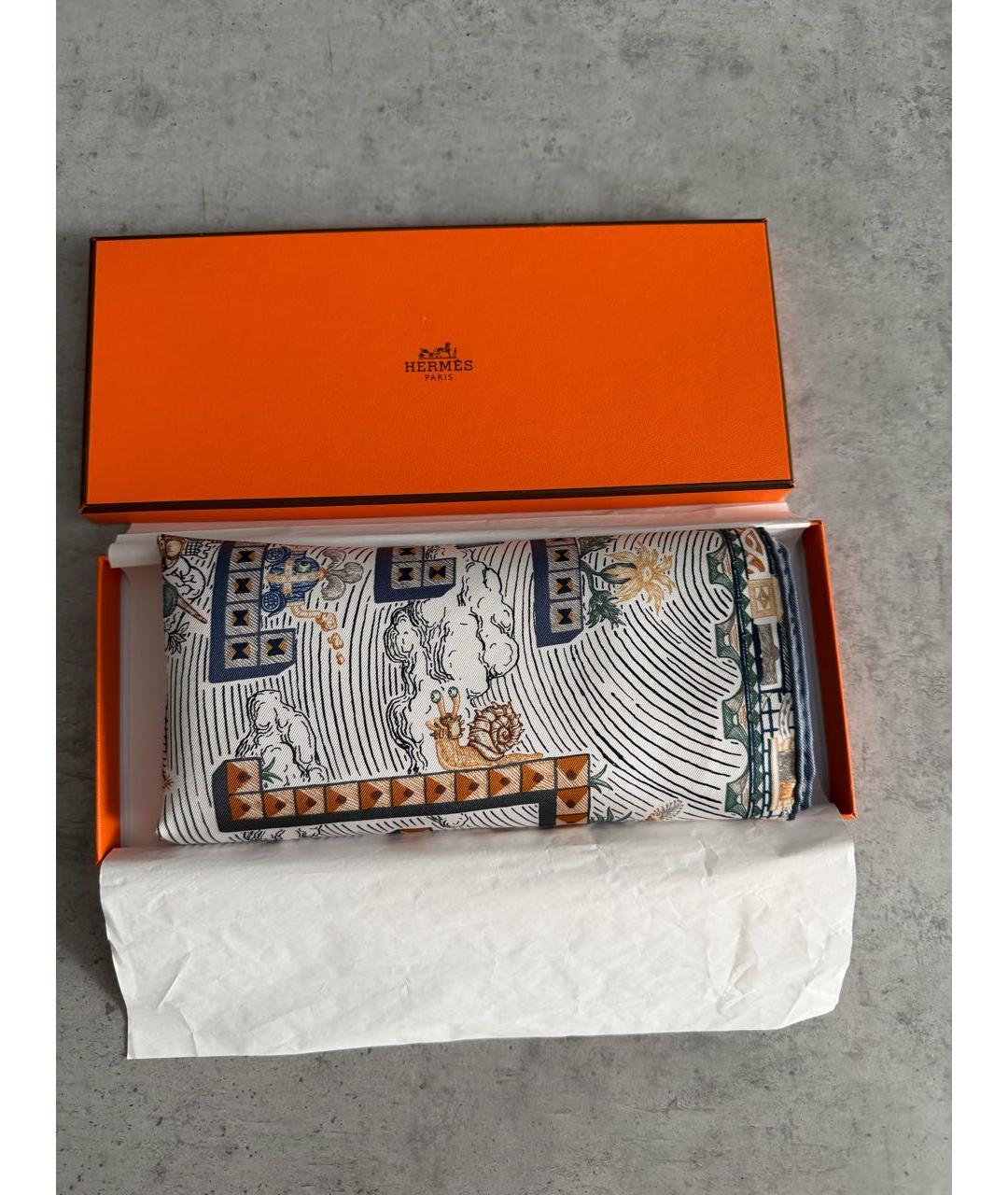 HERMES Мульти шелковый платок, фото 2