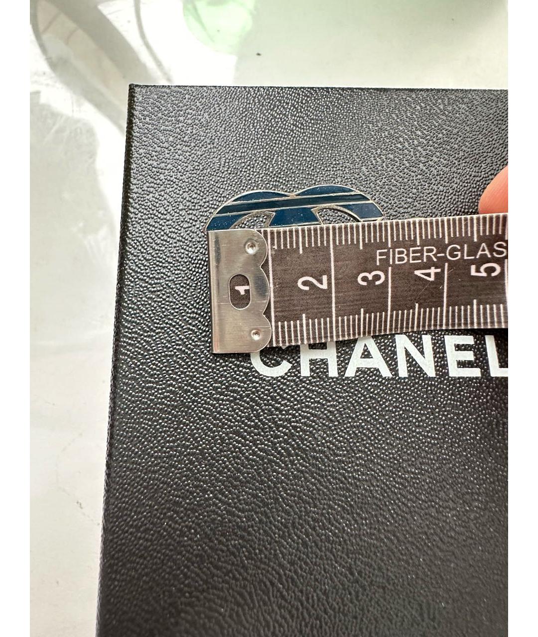 CHANEL Синяя металлическая булавка / брошь, фото 8