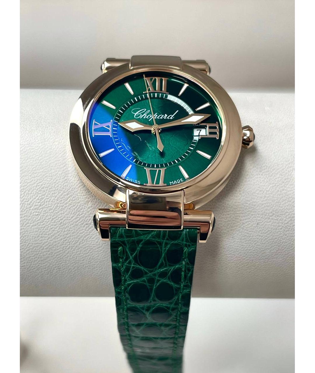 CHOPARD Зеленые часы из розового золота, фото 4