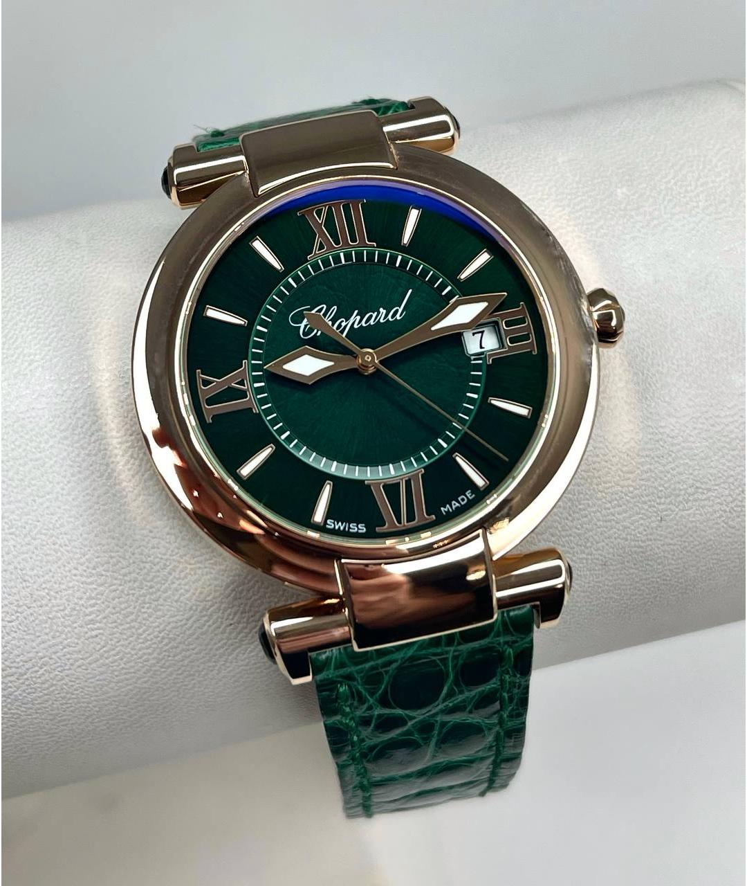 CHOPARD Зеленые часы из розового золота, фото 2