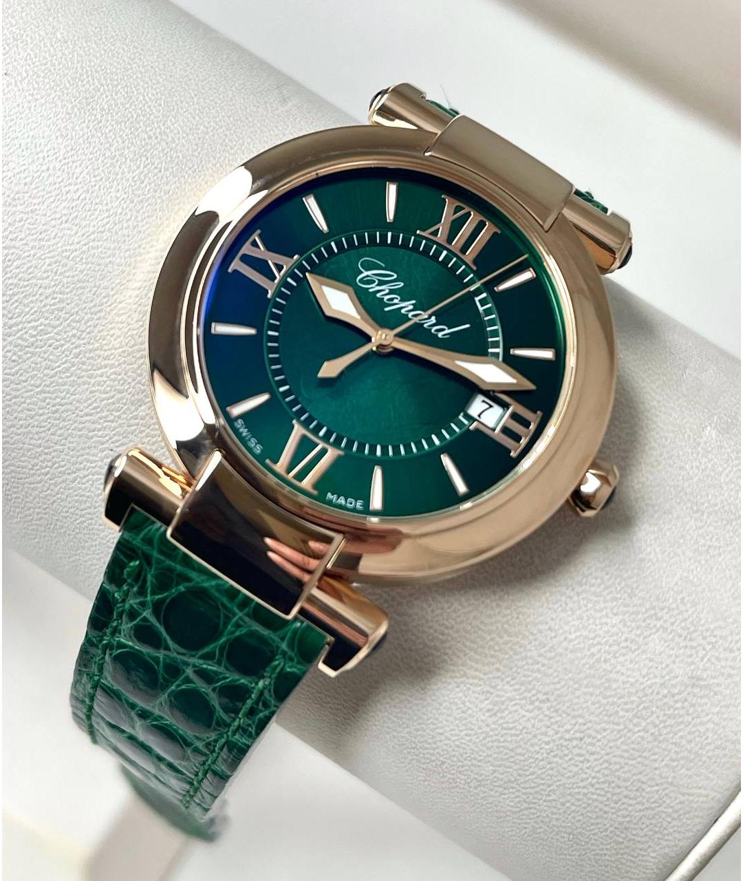 CHOPARD Зеленые часы из розового золота, фото 3