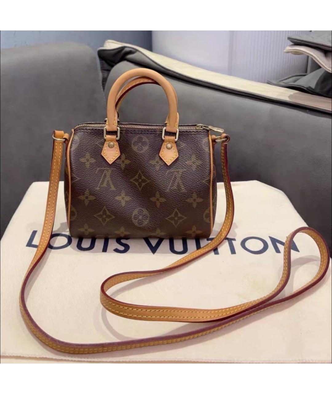 LOUIS VUITTON Коричневая сумка с короткими ручками, фото 5