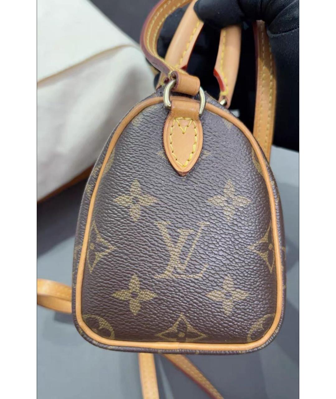 LOUIS VUITTON Коричневая сумка с короткими ручками, фото 3