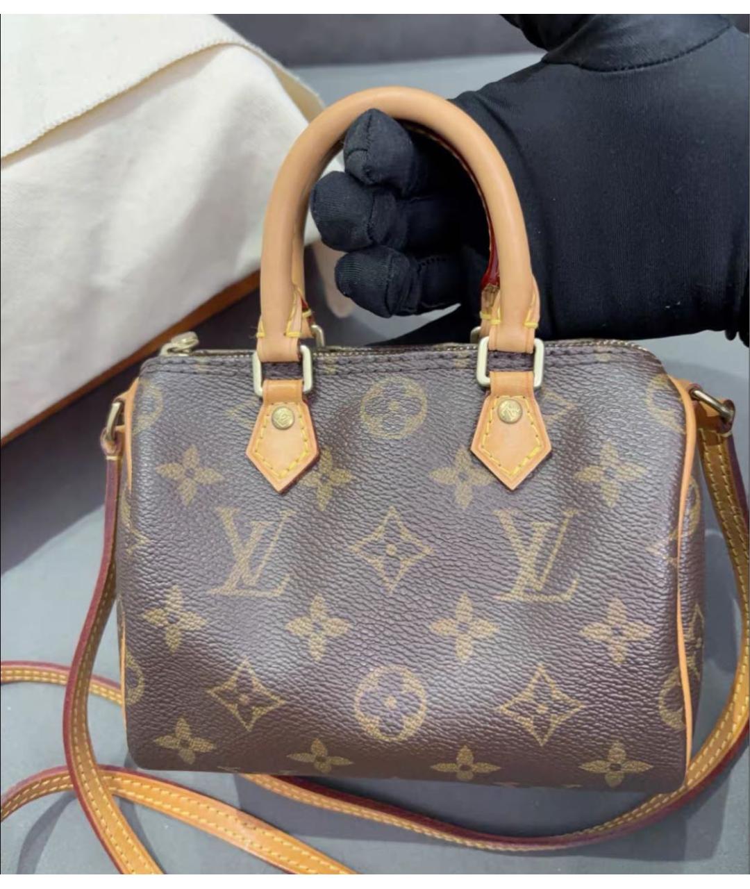 LOUIS VUITTON Коричневая сумка с короткими ручками, фото 2