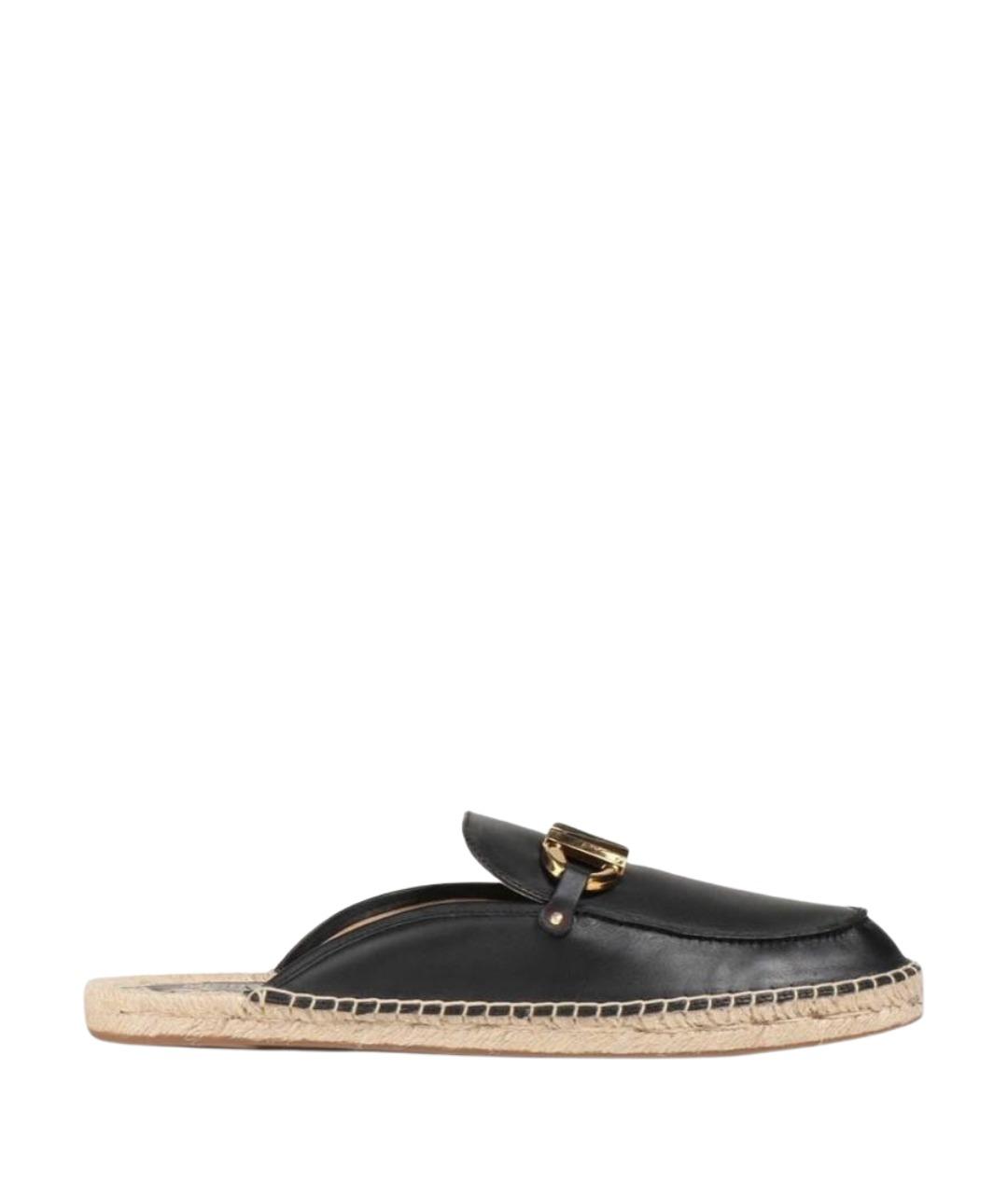 MICHAEL KORS Черные кожаные мюли, фото 1