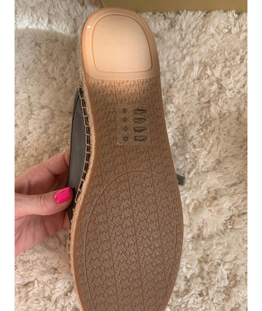 MICHAEL KORS Черные кожаные мюли, фото 3