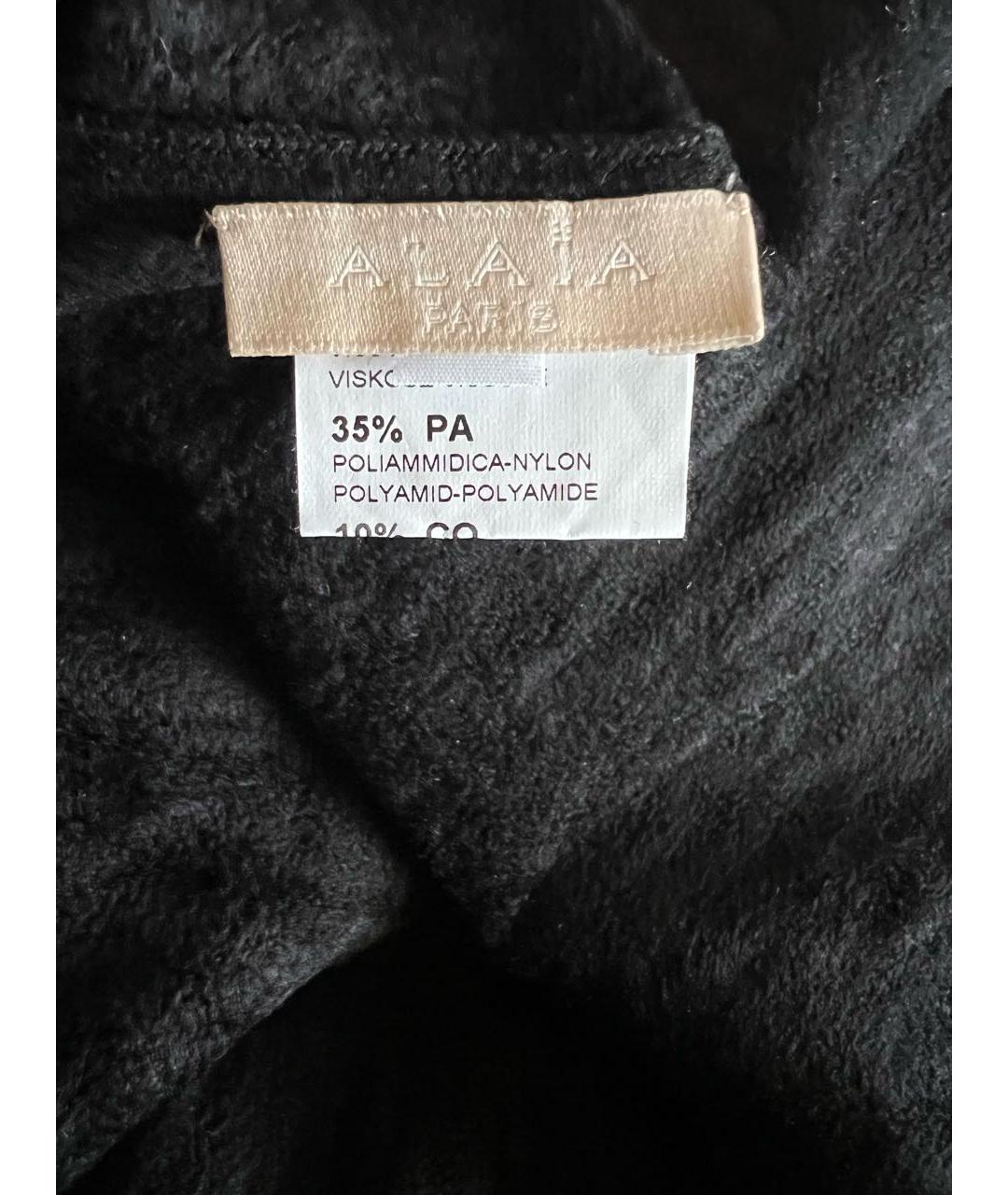 ALAIA Черное вискозное коктейльное платье, фото 5