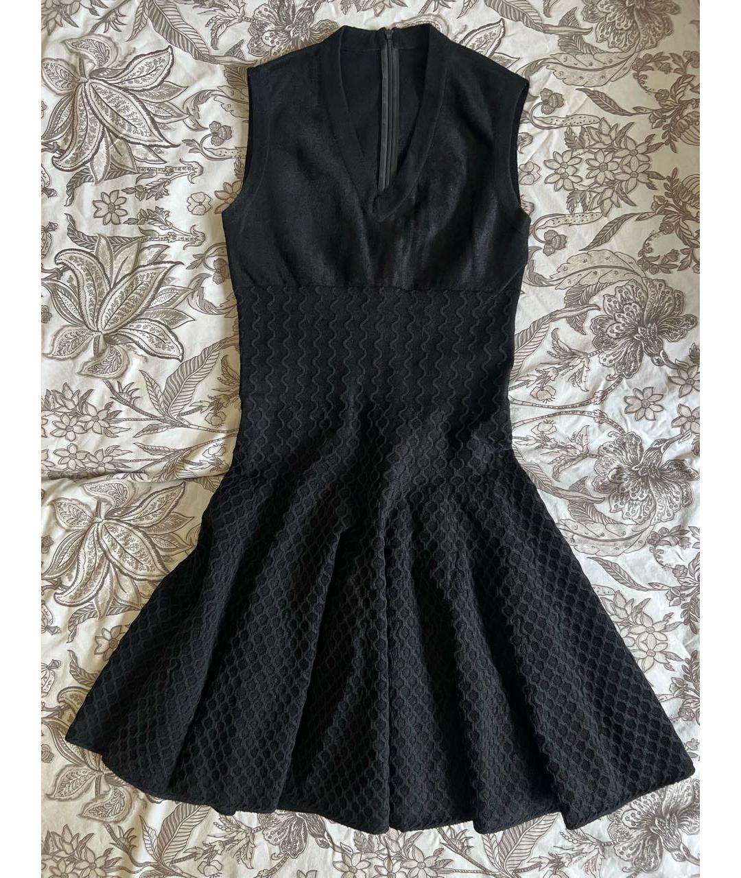 ALAIA Черное вискозное коктейльное платье, фото 7